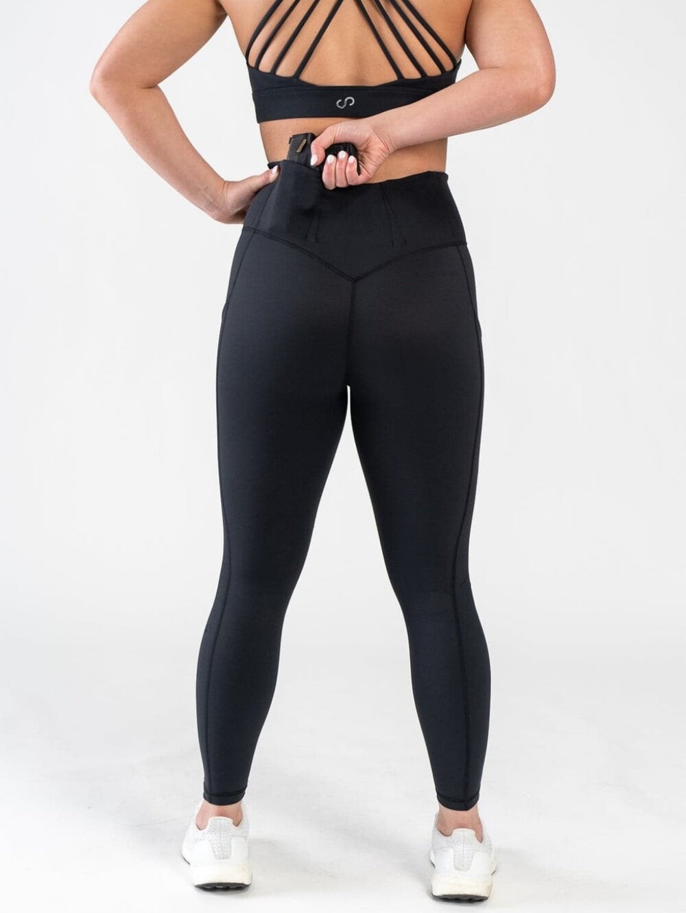Curves N Combatboots CNC Concealed Carry Leggings With Pockets Size Medium Black